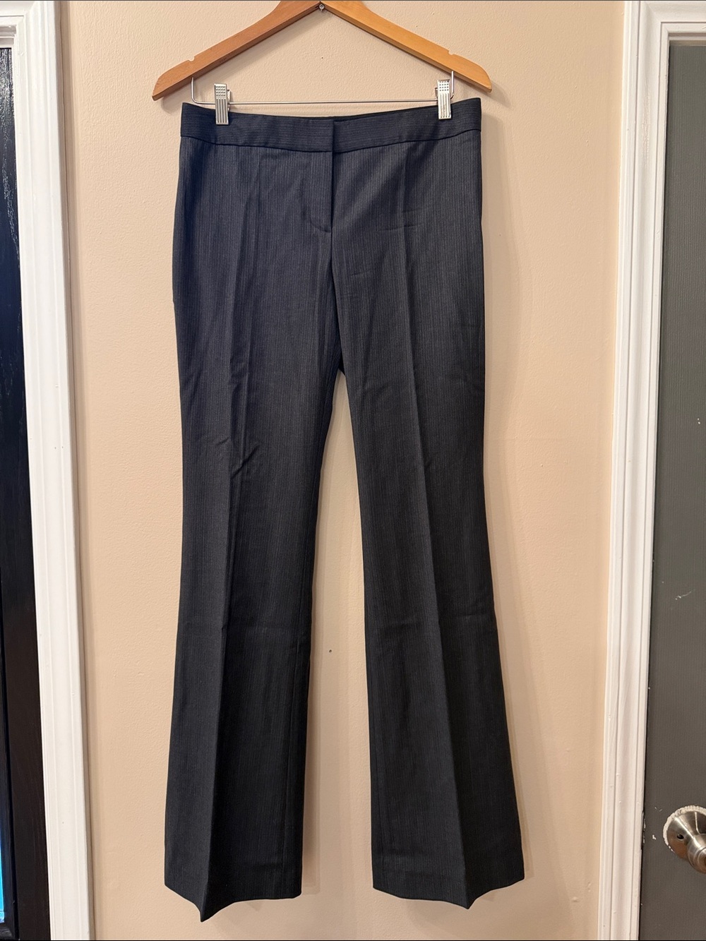 Elie Tahari Black Boot-Cut wool Dress Pants
